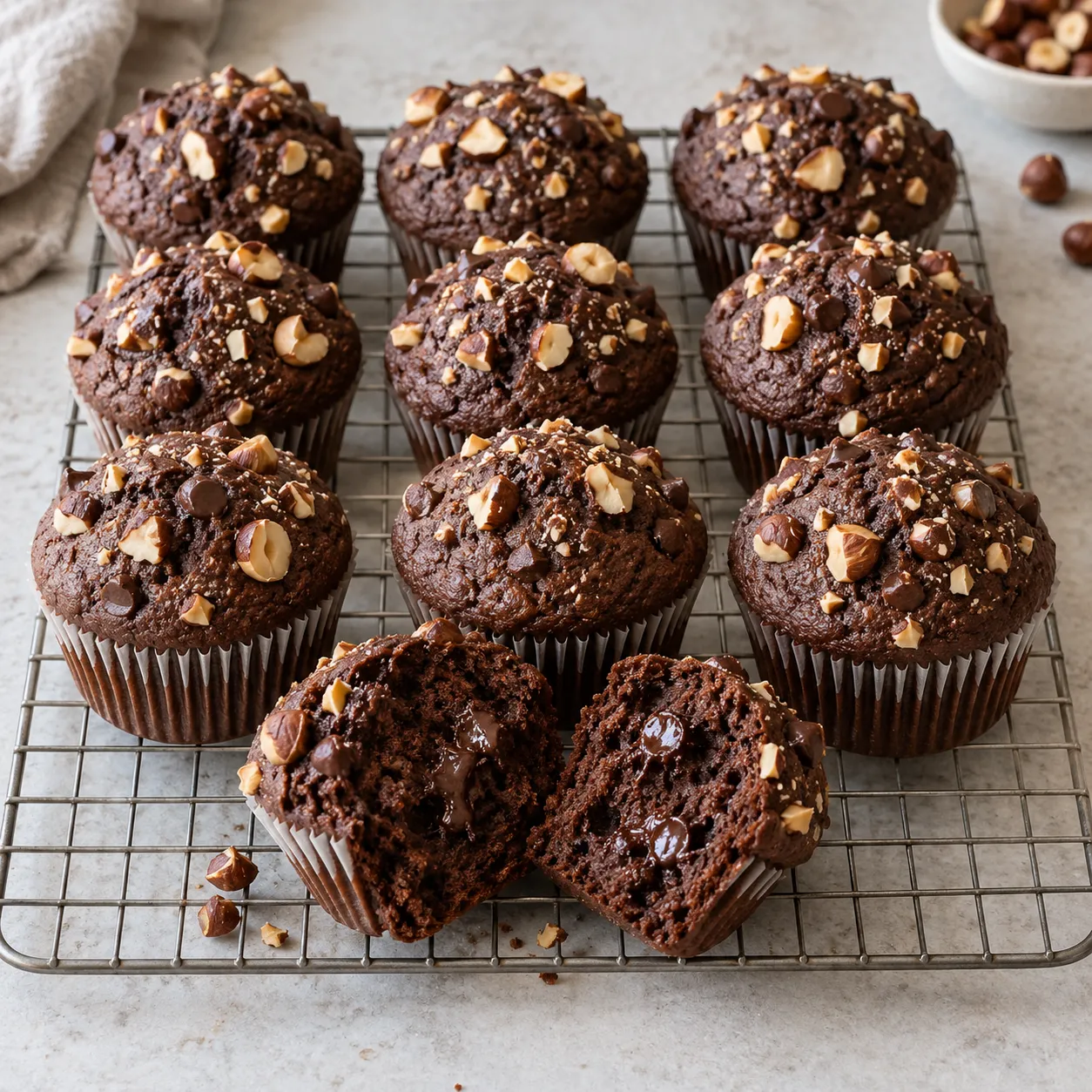 Chocolate Hazelnut Muffins