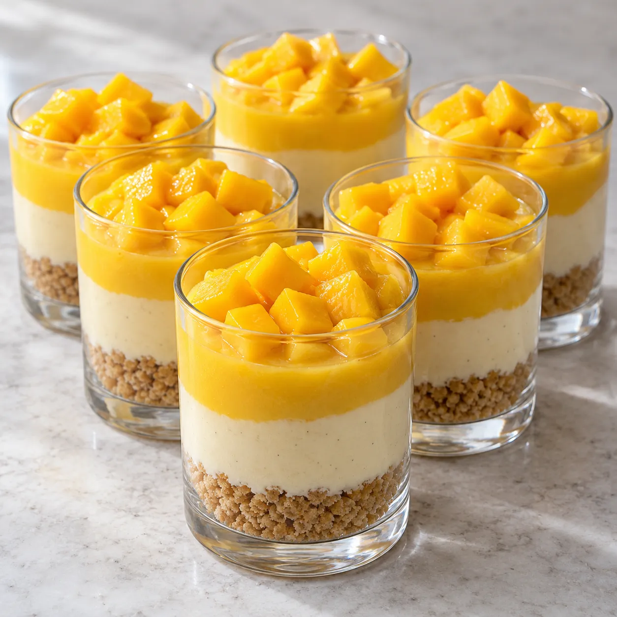 Mango Cheesecake Dessert Cups