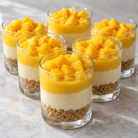 Mango Cheesecake Dessert Cups