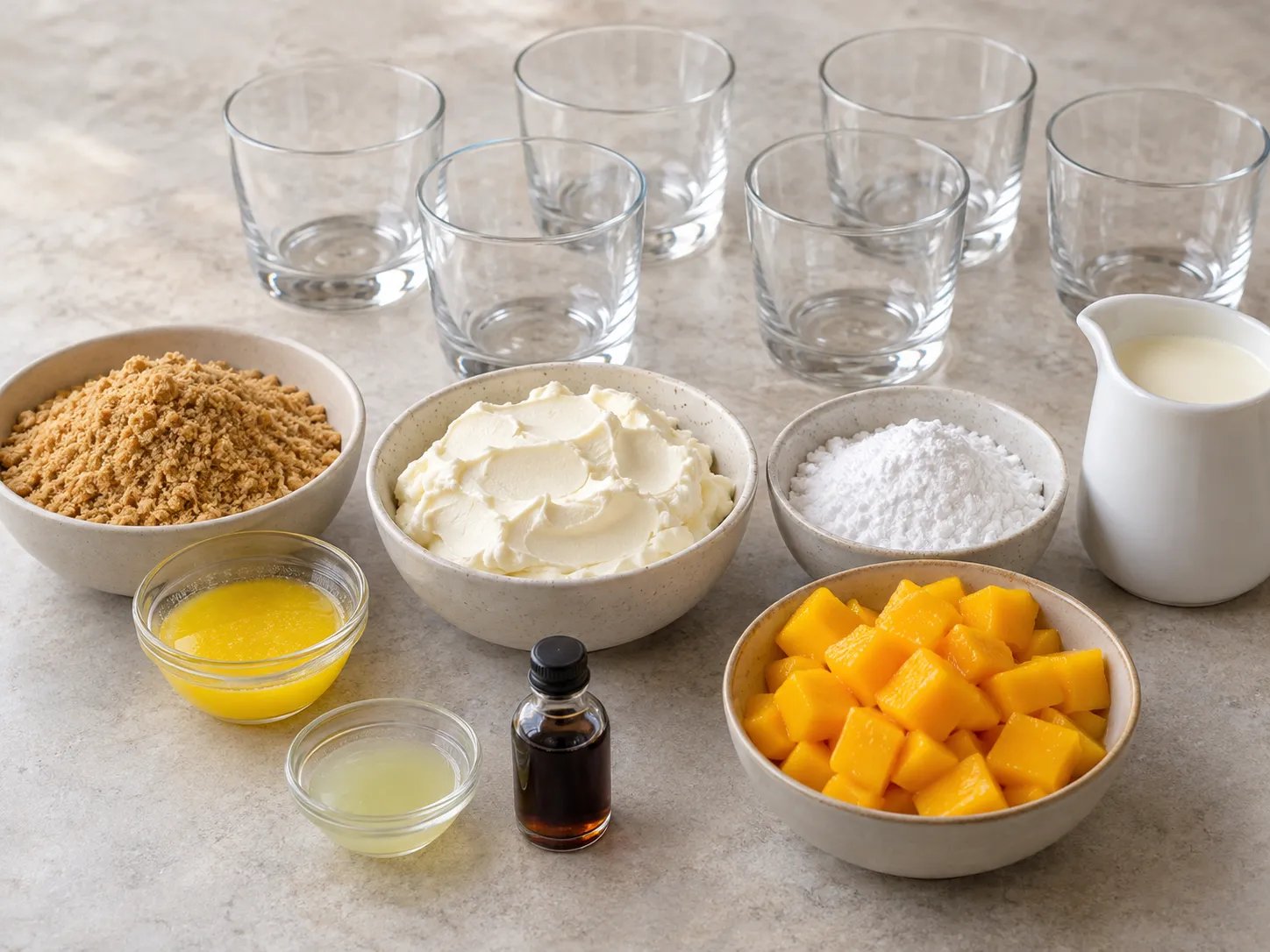 Mango Cheesecake Dessert Cups