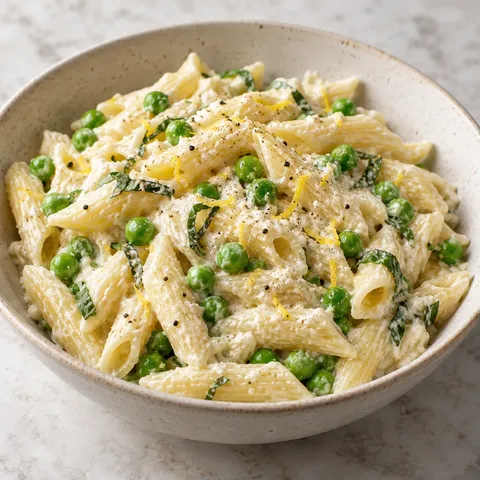 Lemon Pea Ricotta Pasta