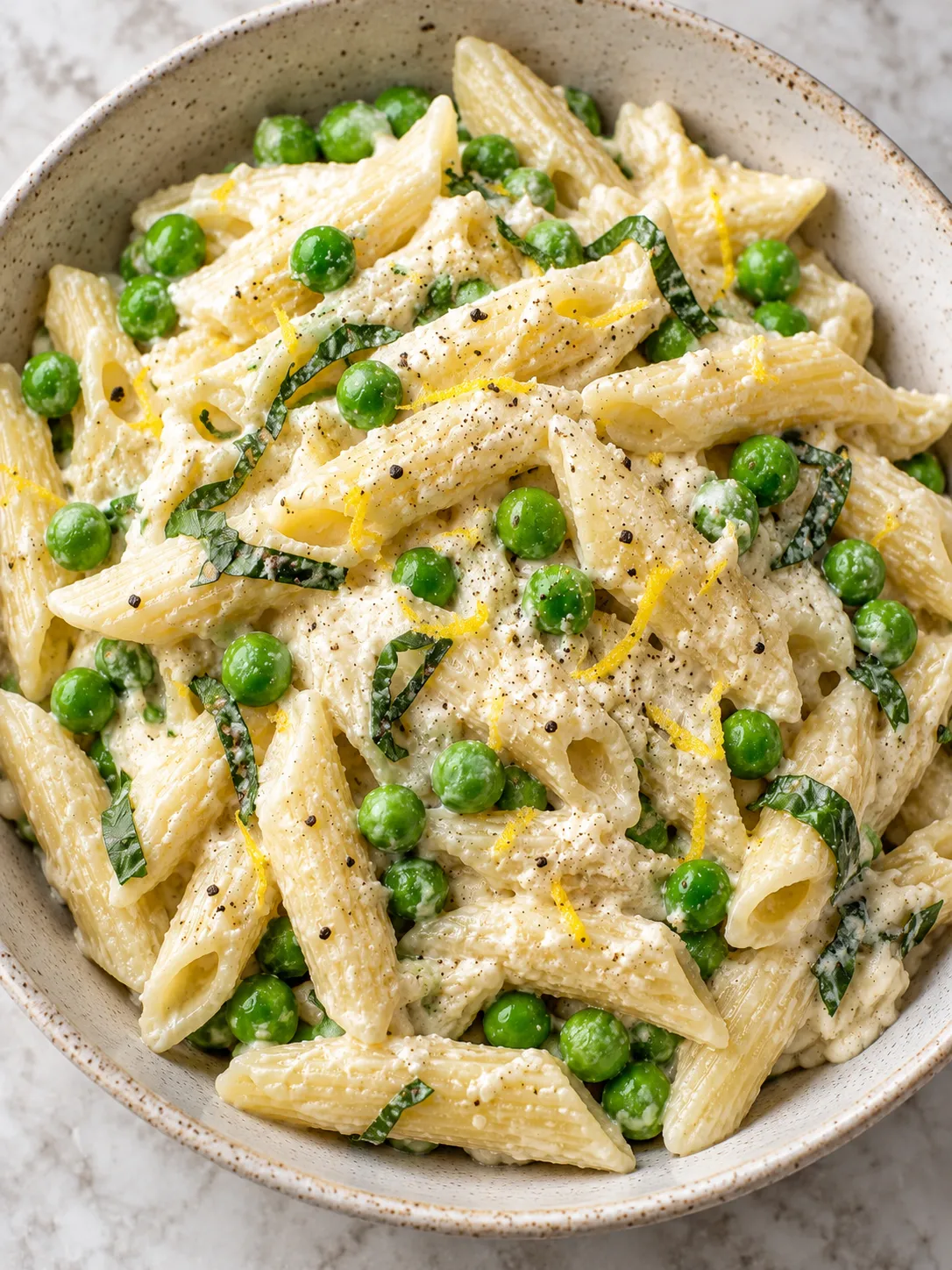 Lemon Pea Ricotta Pasta