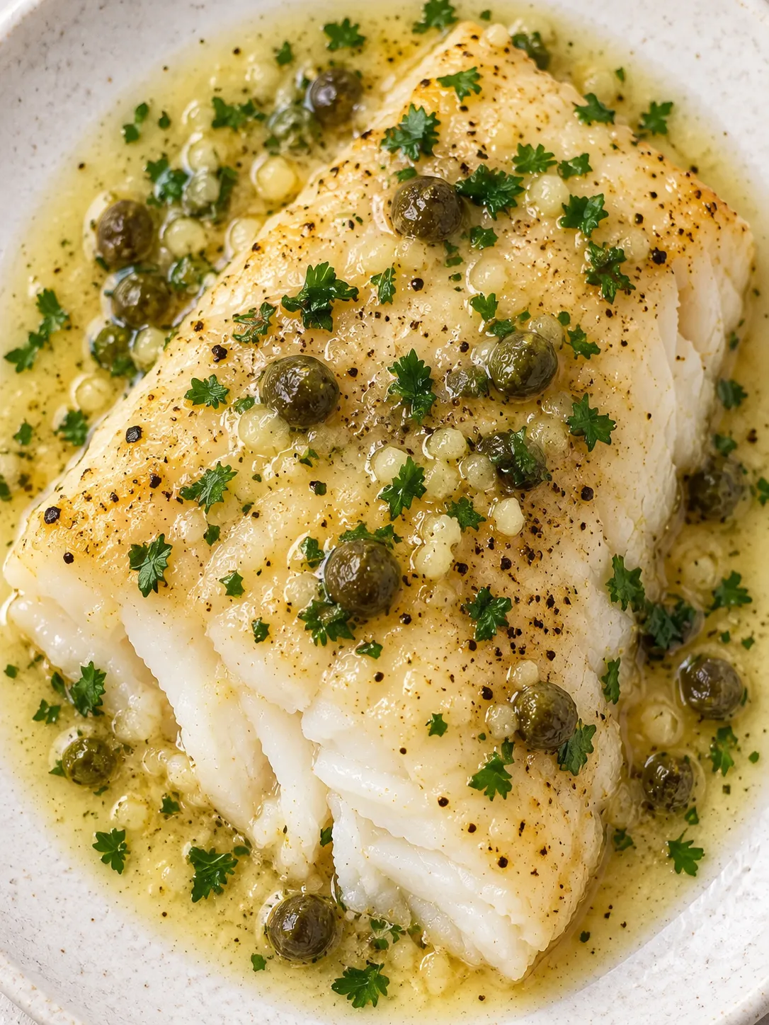 Lemon Caper Baked Cod