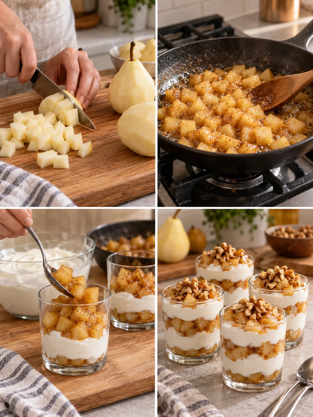 Honey Pear Yogurt Dessert Cups