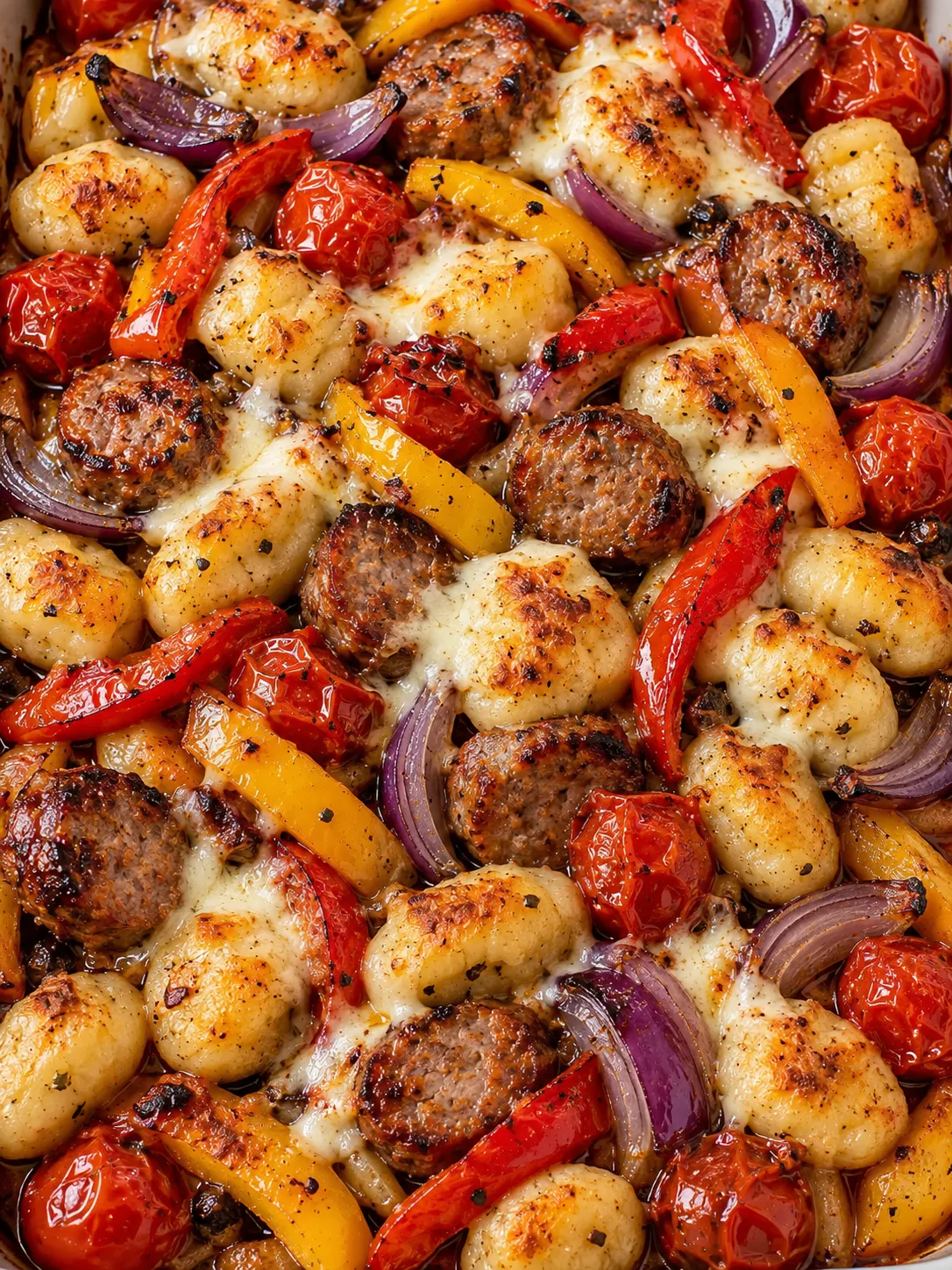 Sheet Pan Sausage Gnocchi with Peppers