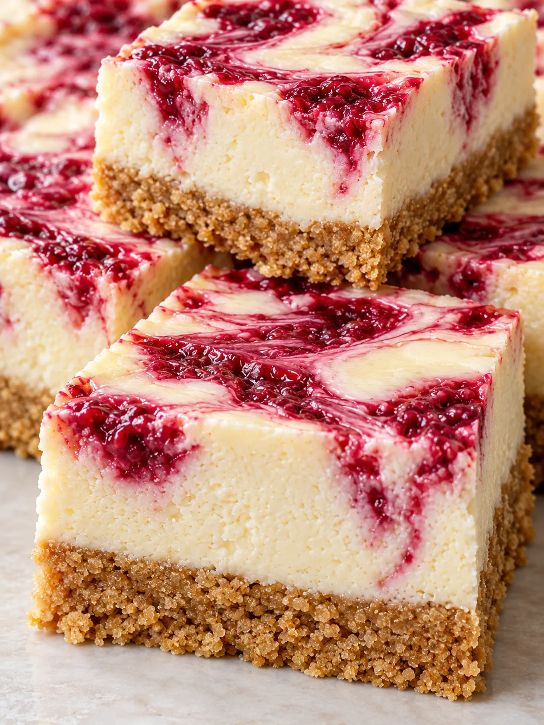 Raspberry White Chocolate Cheesecake Squares