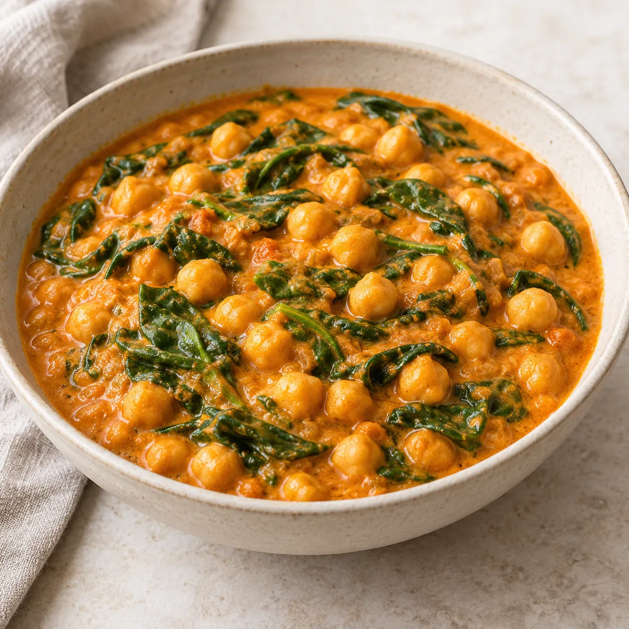 Chickpea Spinach Coconut Curry