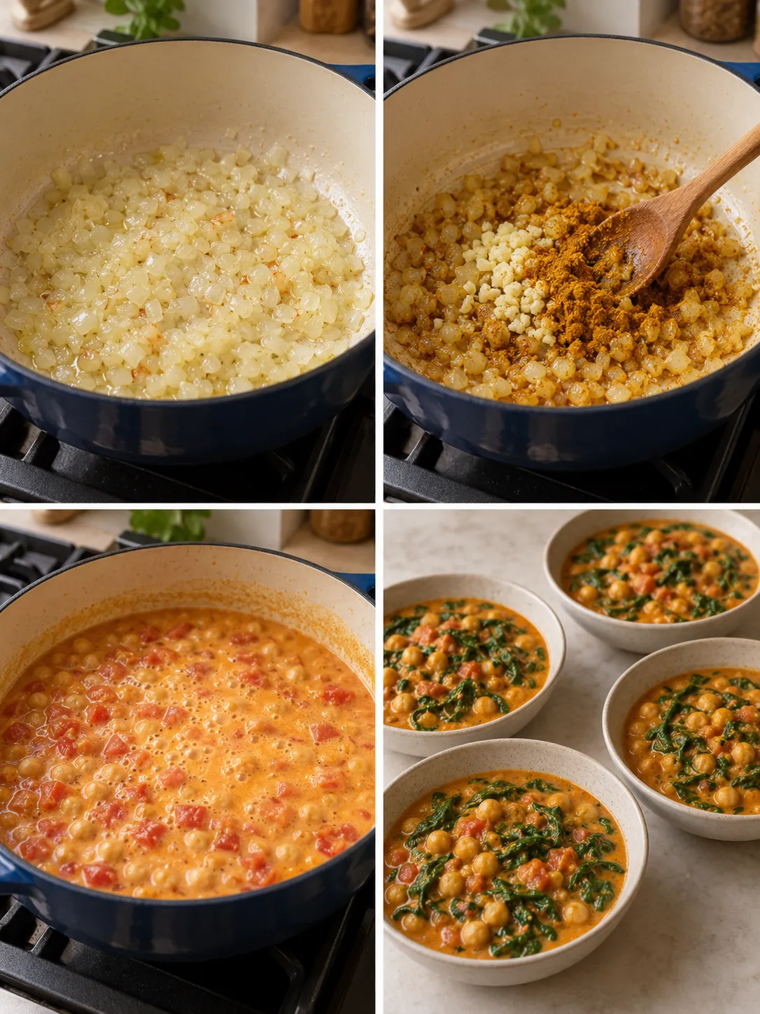 Chickpea Spinach Coconut Curry