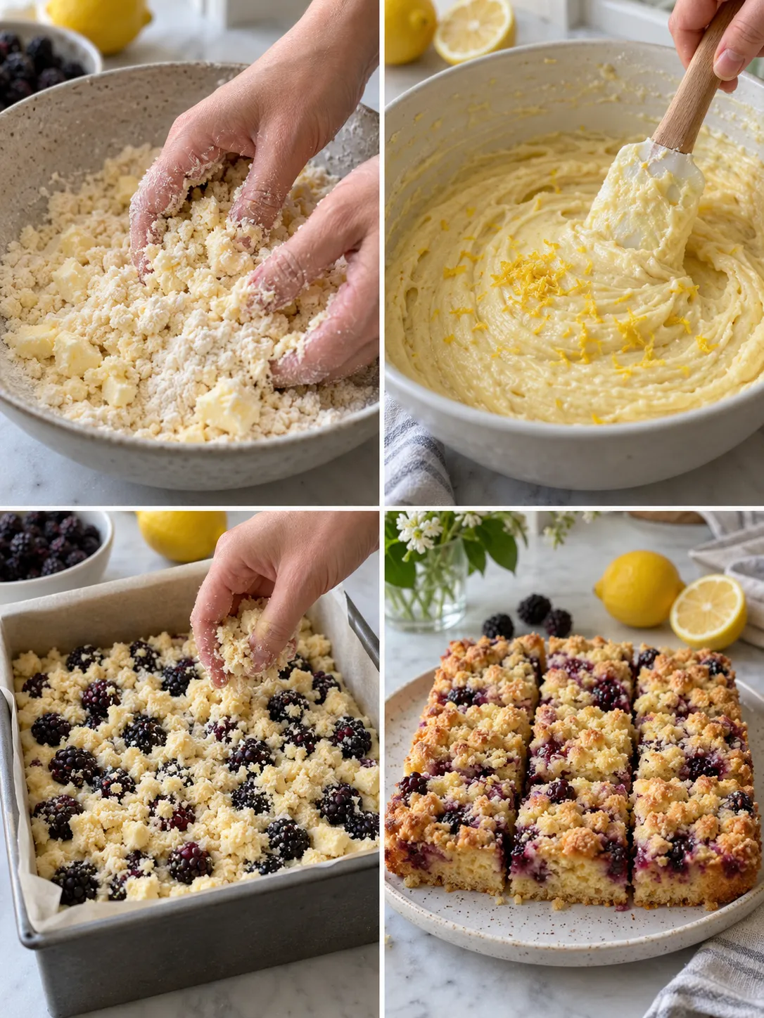Blackberry Lemon Crumble Cake