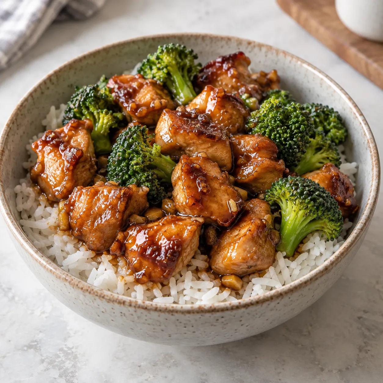 Honey Soy Chicken and Broccoli Rice Bowls