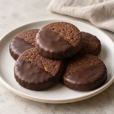 Chocolate Orange Shortbread Cookies
