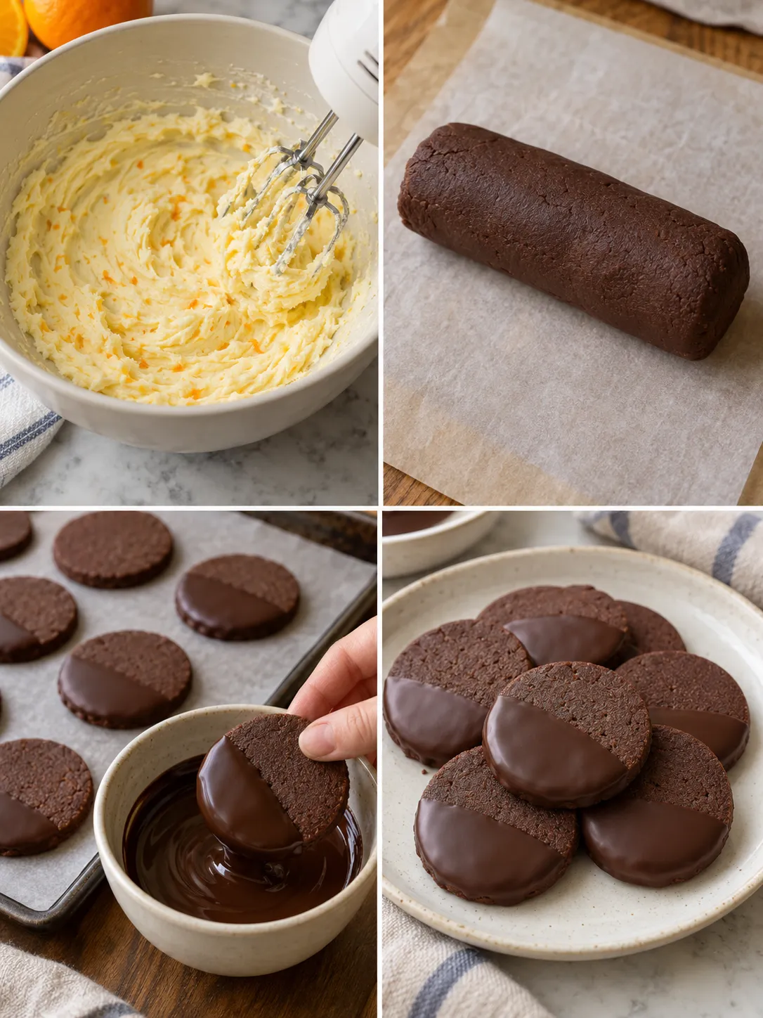 Chocolate Orange Shortbread Cookies
