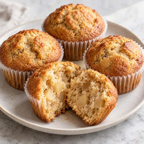 Spiced Pear and Ginger Muffins