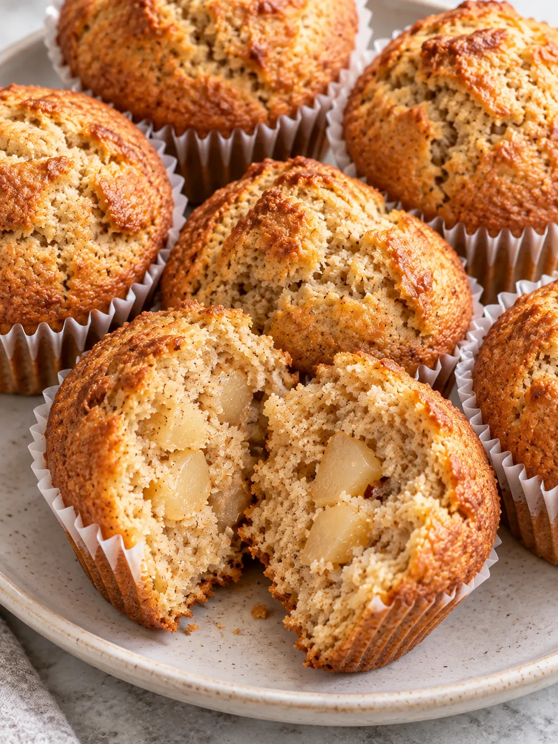 Spiced Pear and Ginger Muffins