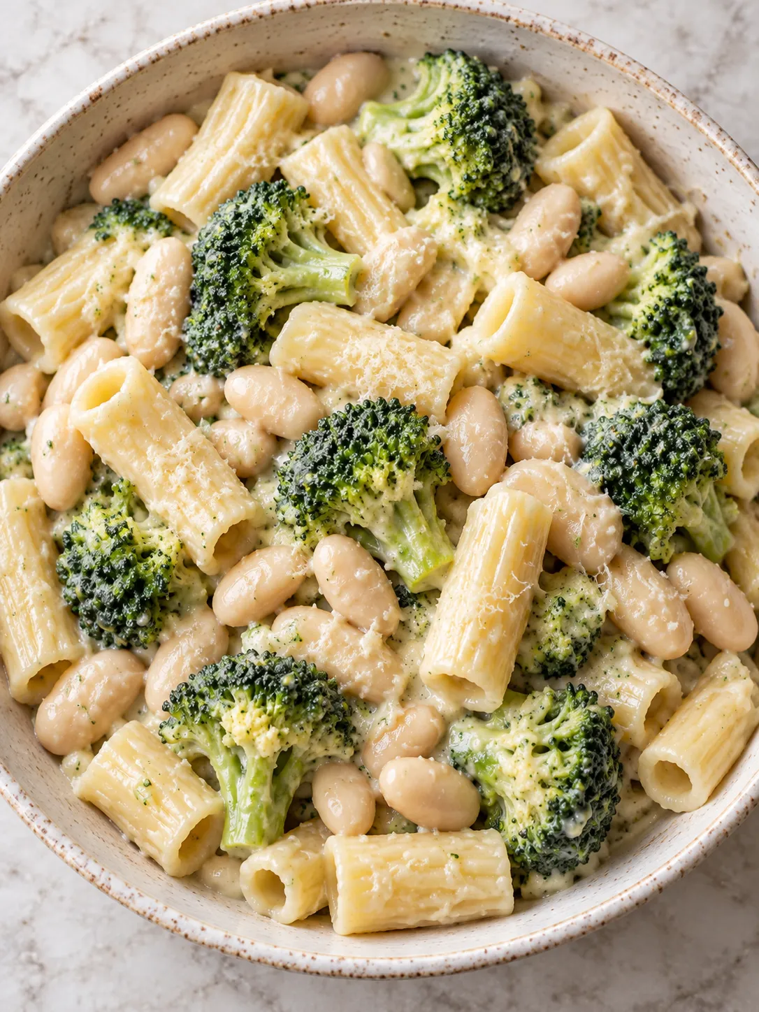 Creamy Broccoli and White Bean Pasta