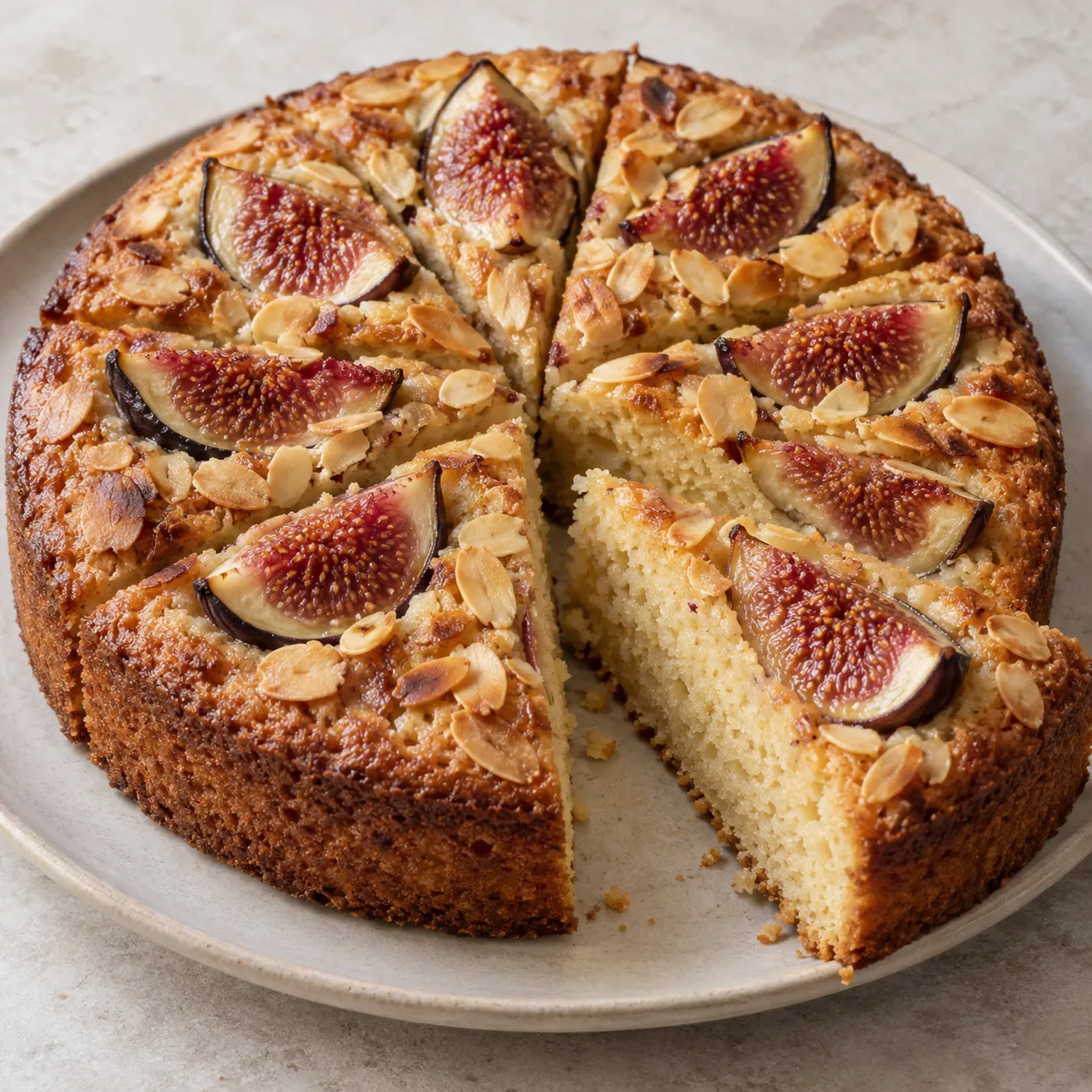 Honey Fig Almond Cake