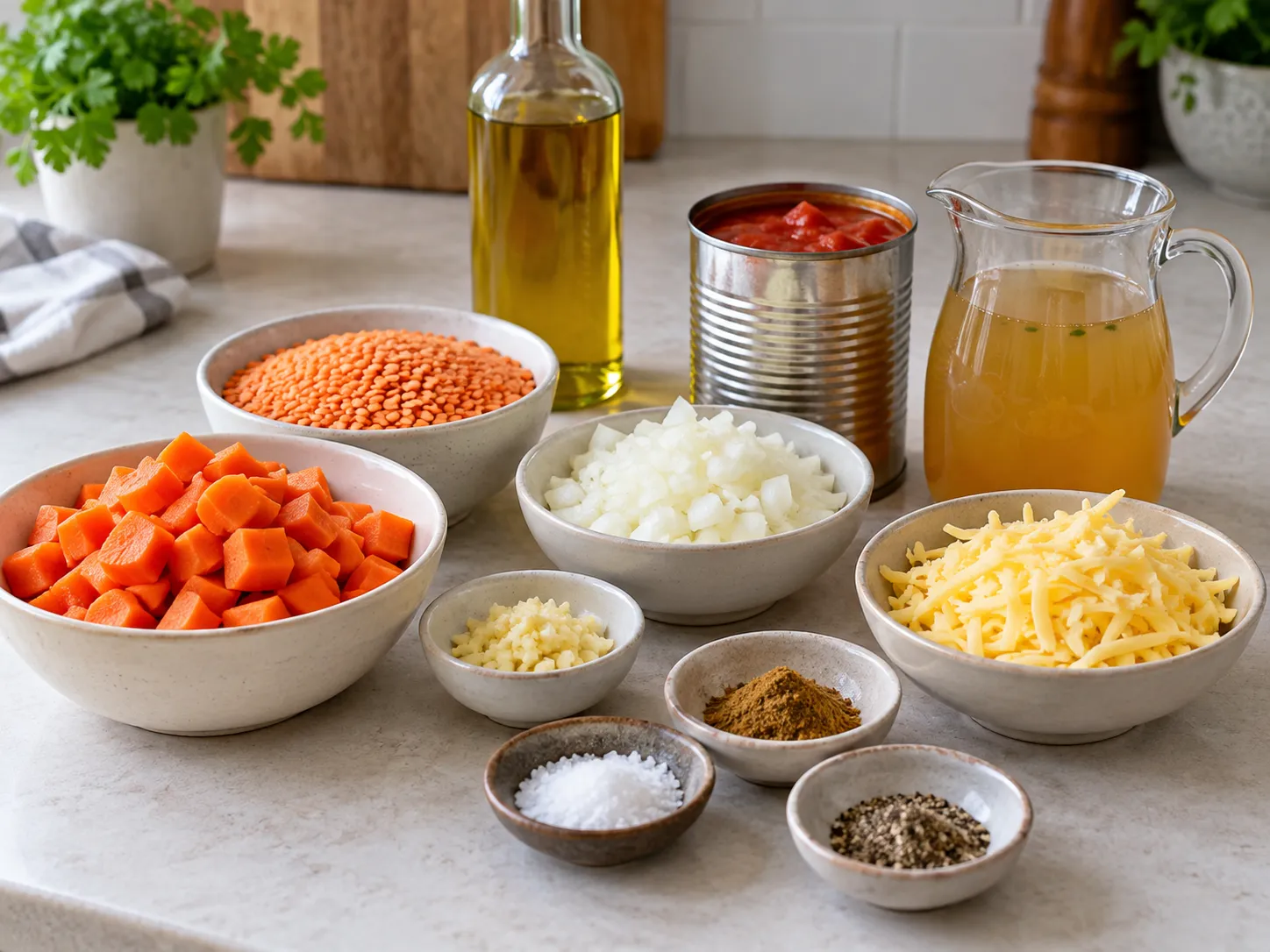 Roasted Carrot and Red Lentil Bake