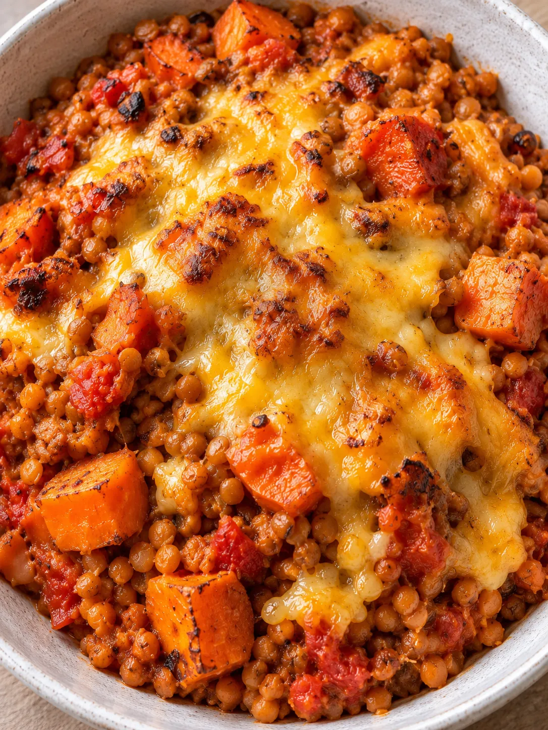 Roasted Carrot and Red Lentil Bake