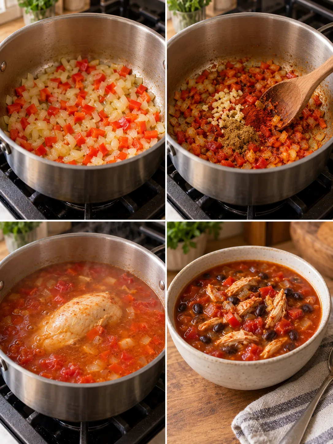 Smoky Chicken Black Bean Soup