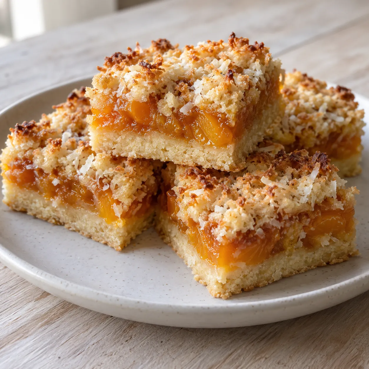 Apricot Coconut Crumble Squares