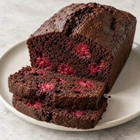 Chocolate Raspberry Loaf Cake