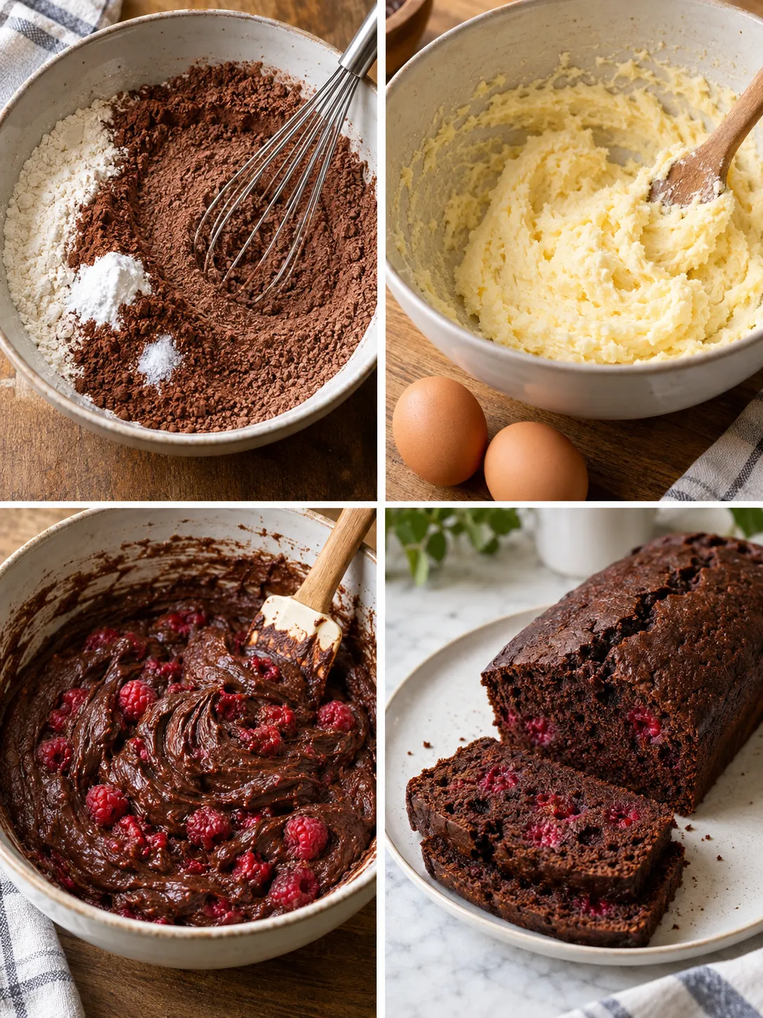 Chocolate Raspberry Loaf Cake