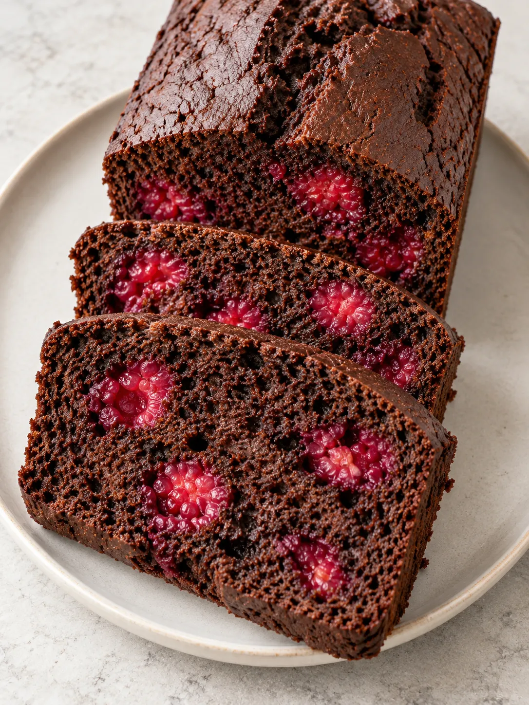 Chocolate Raspberry Loaf Cake