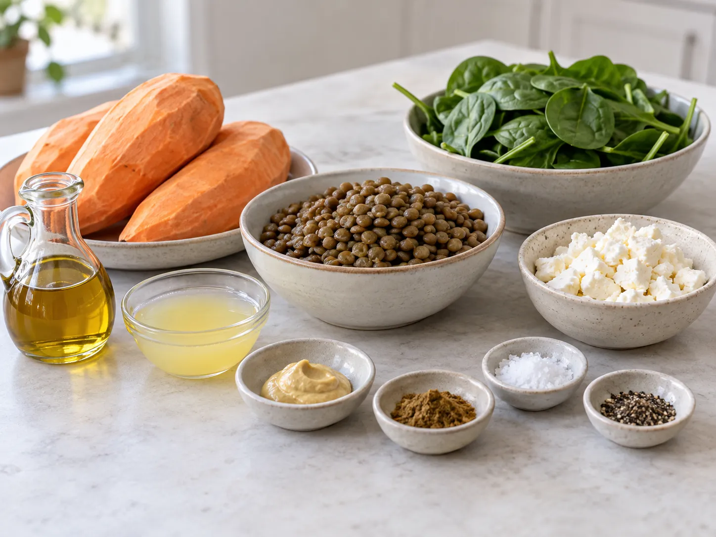 Roasted Sweet Potato Lentil Salad