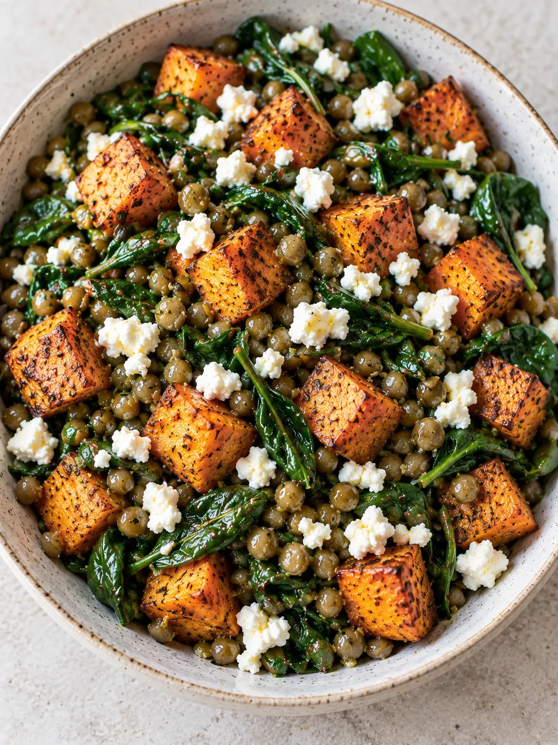 Roasted Sweet Potato Lentil Salad