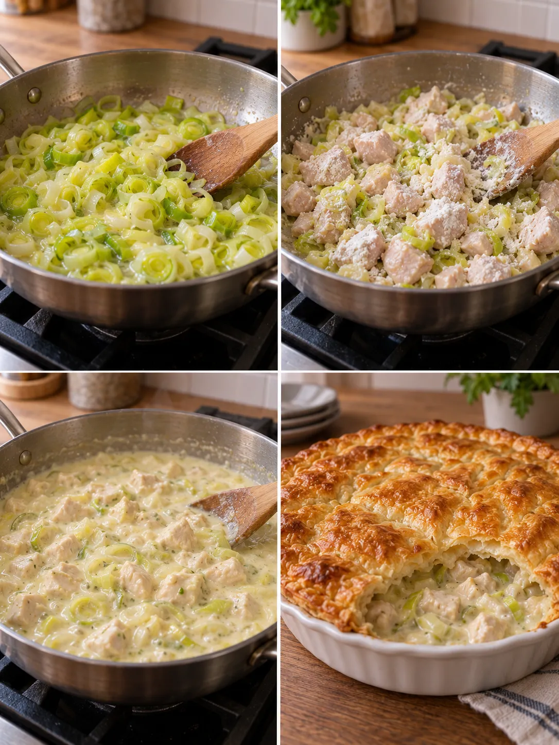 Creamy Chicken and Leek Pie