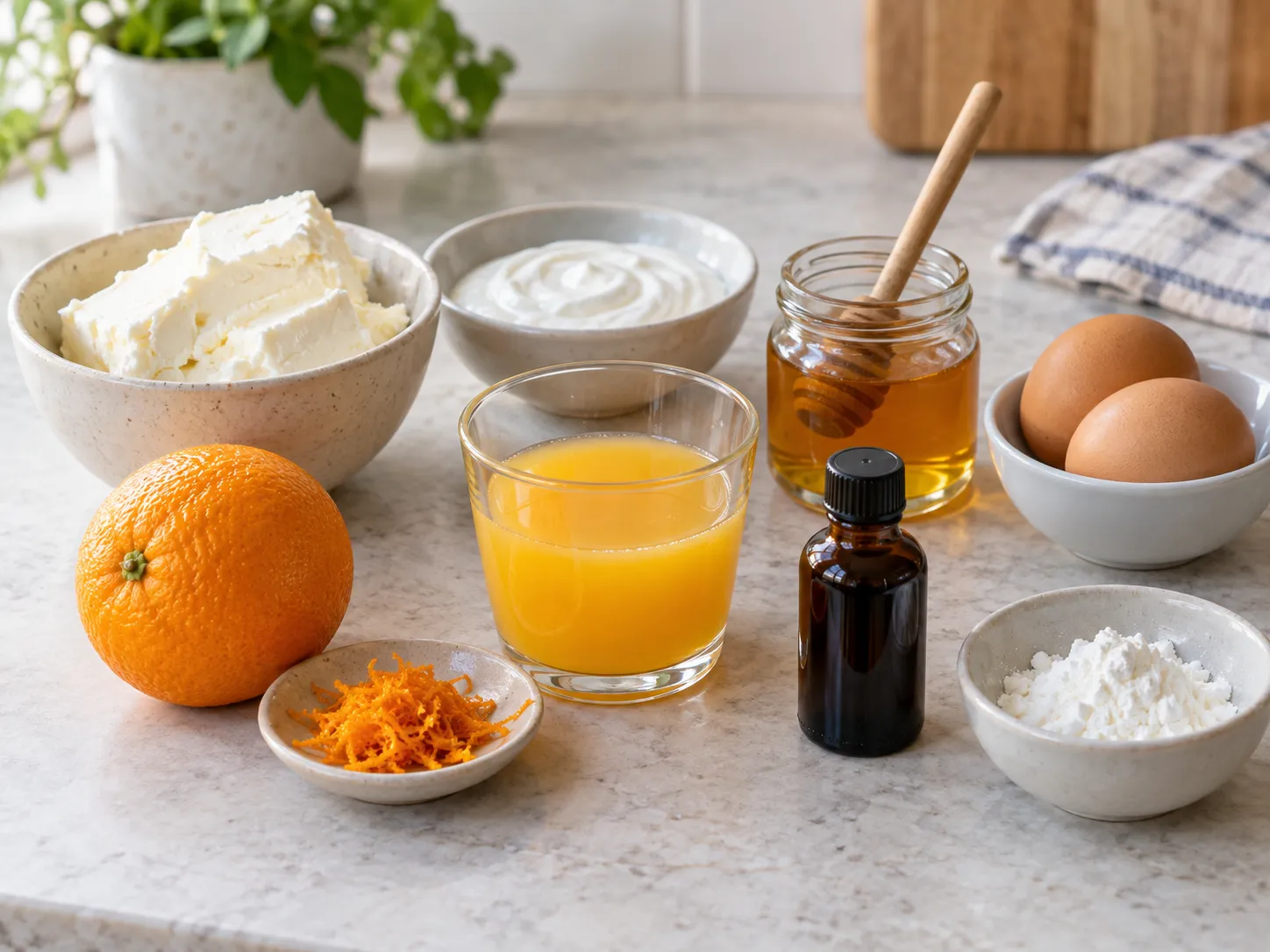 Baked Orange Honey Cheesecake Cups