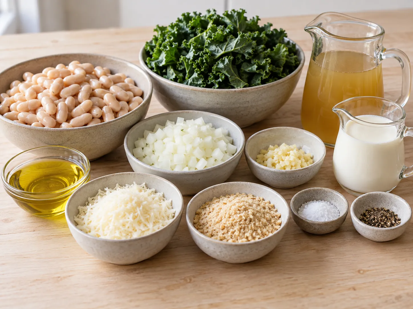 Creamy White Bean and Kale Gratin