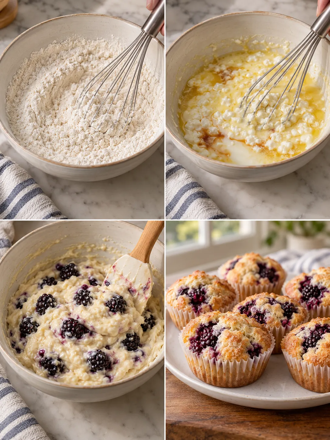 Blackberry Ricotta Muffins