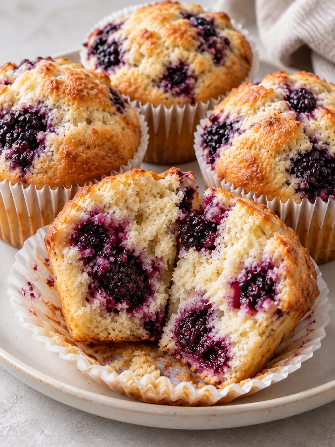 Blackberry Ricotta Muffins
