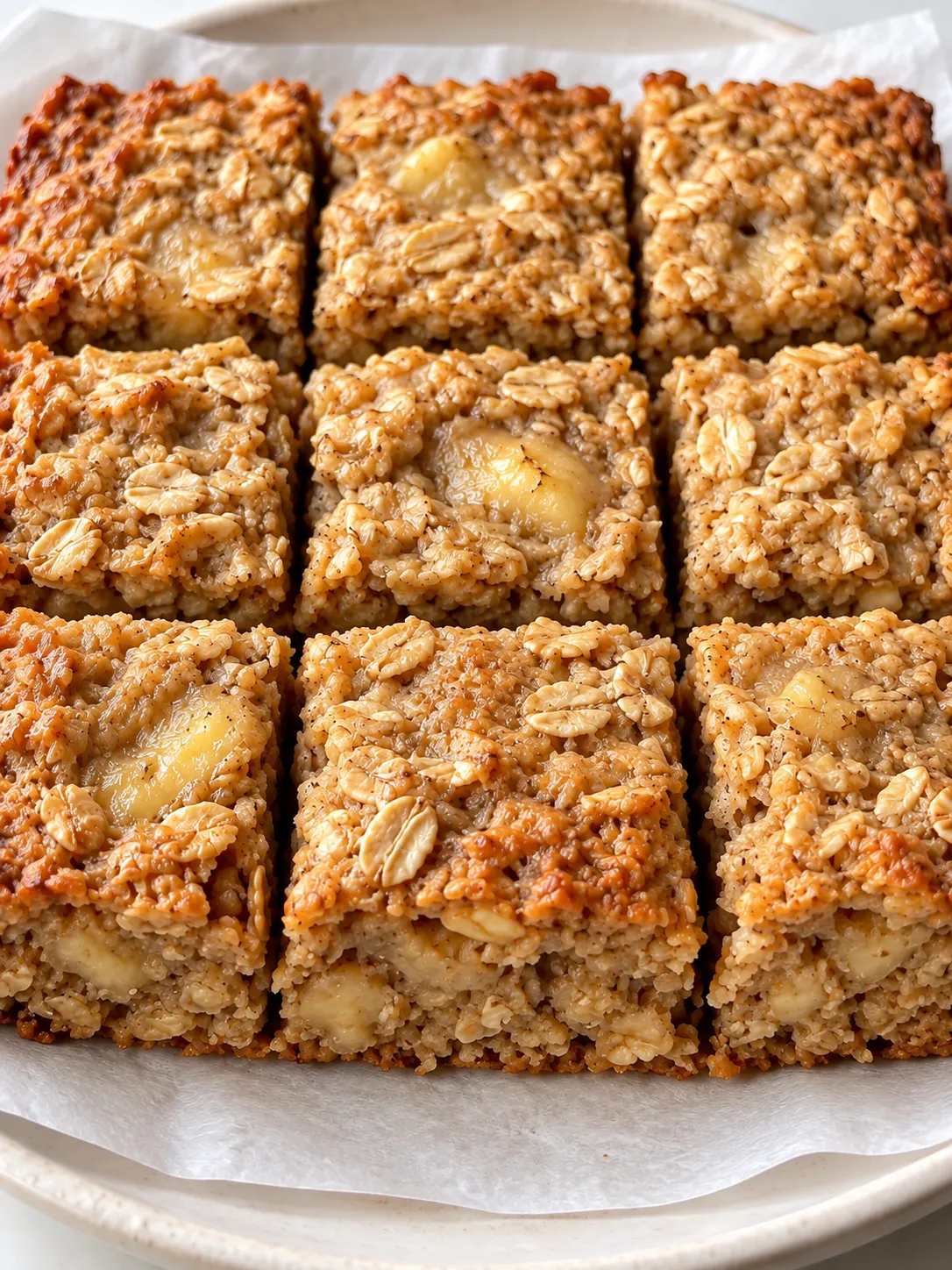 Peanut Butter Banana Oat Squares