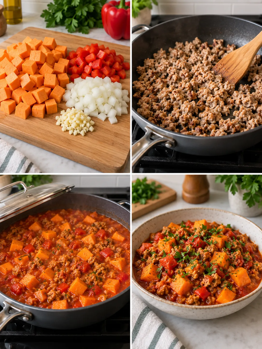 Smoky Turkey and Sweet Potato Skillet