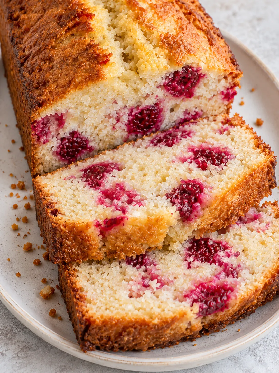 Raspberry Coconut Loaf Cake
