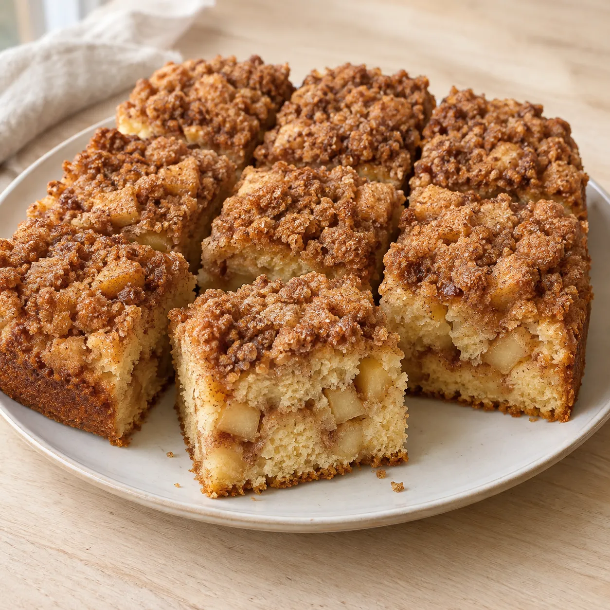 Apple Cinnamon Sour Cream Coffee Cake