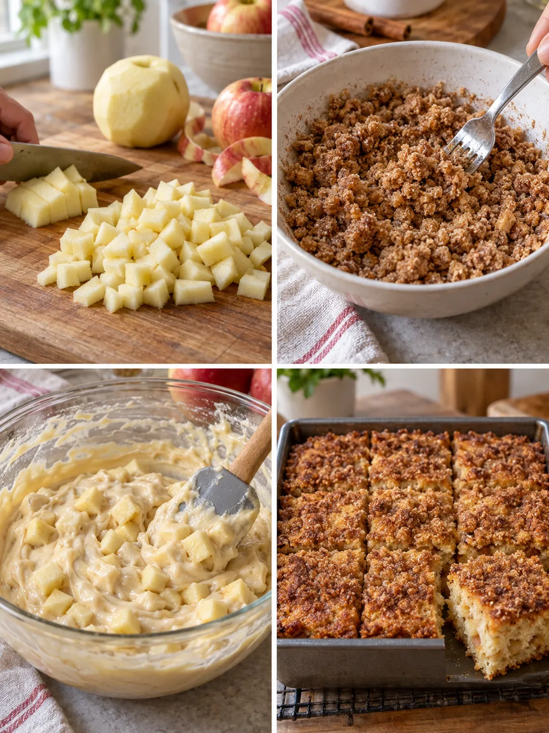 Apple Cinnamon Sour Cream Coffee Cake
