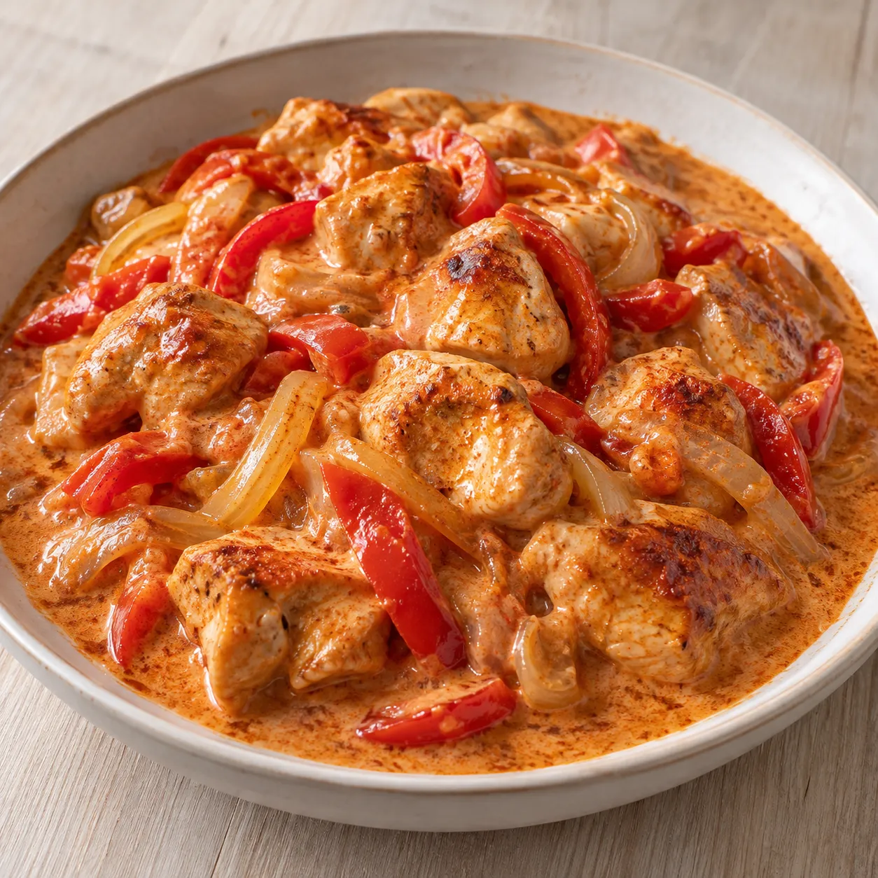 Creamy Paprika Chicken and Peppers