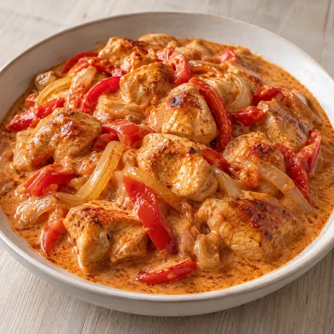 Creamy Paprika Chicken and Peppers