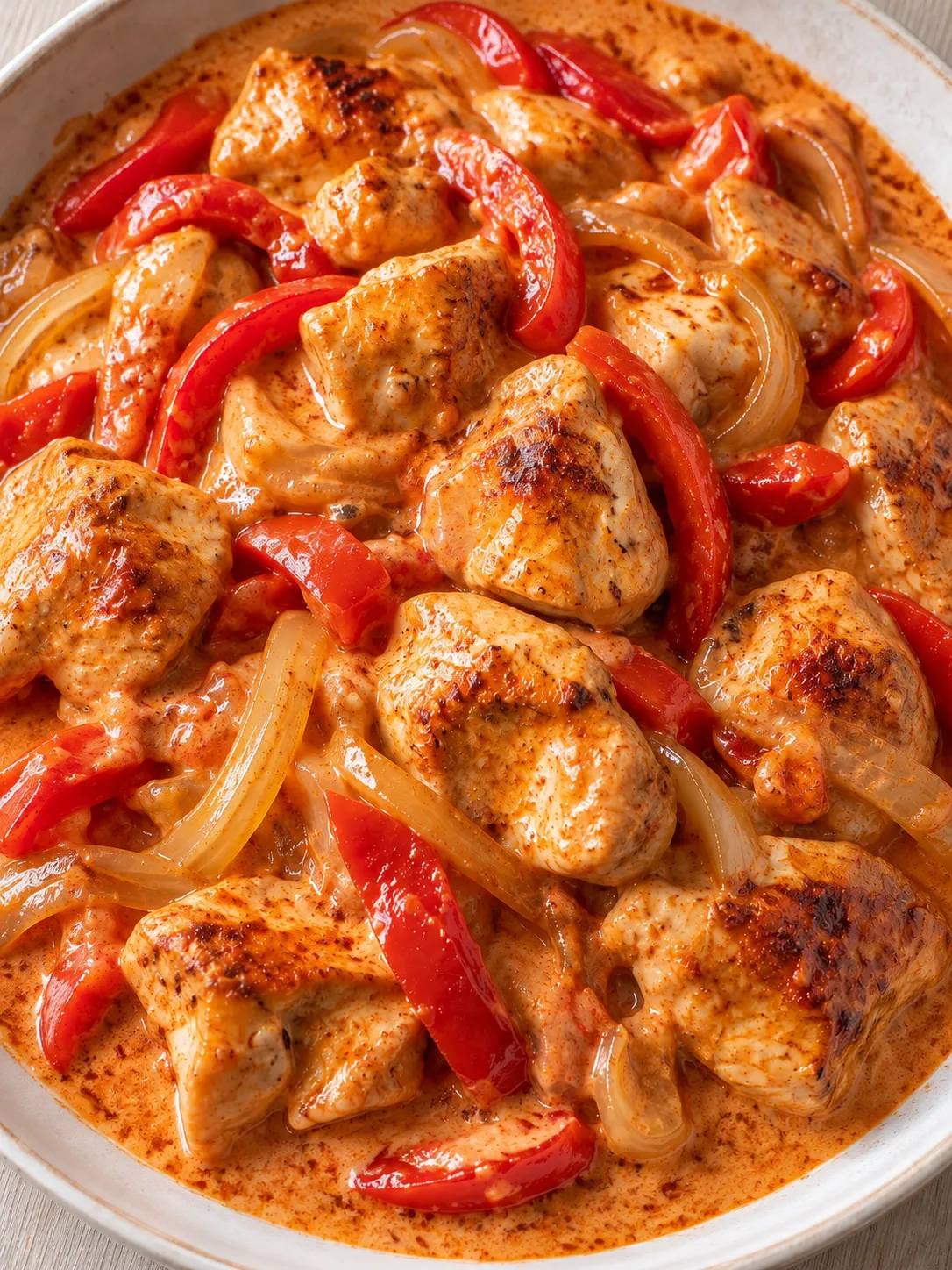 Creamy Paprika Chicken and Peppers