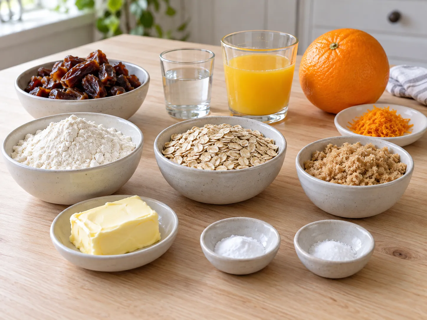 Orange Date Oat Crumble Bars