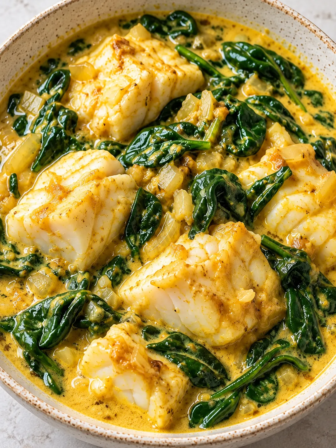 Coconut Cod and Spinach Curry