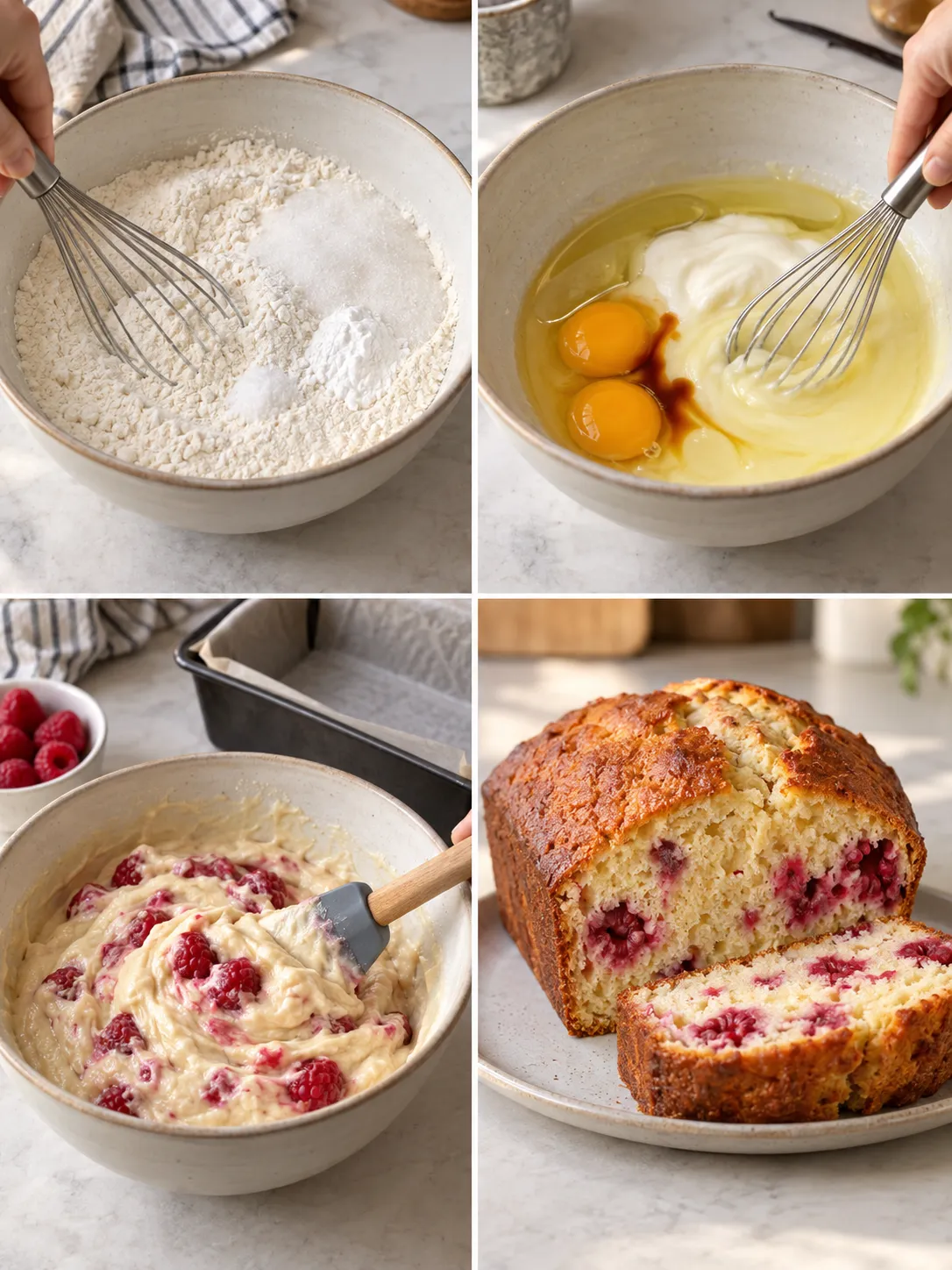 Raspberry Vanilla Yogurt Loaf