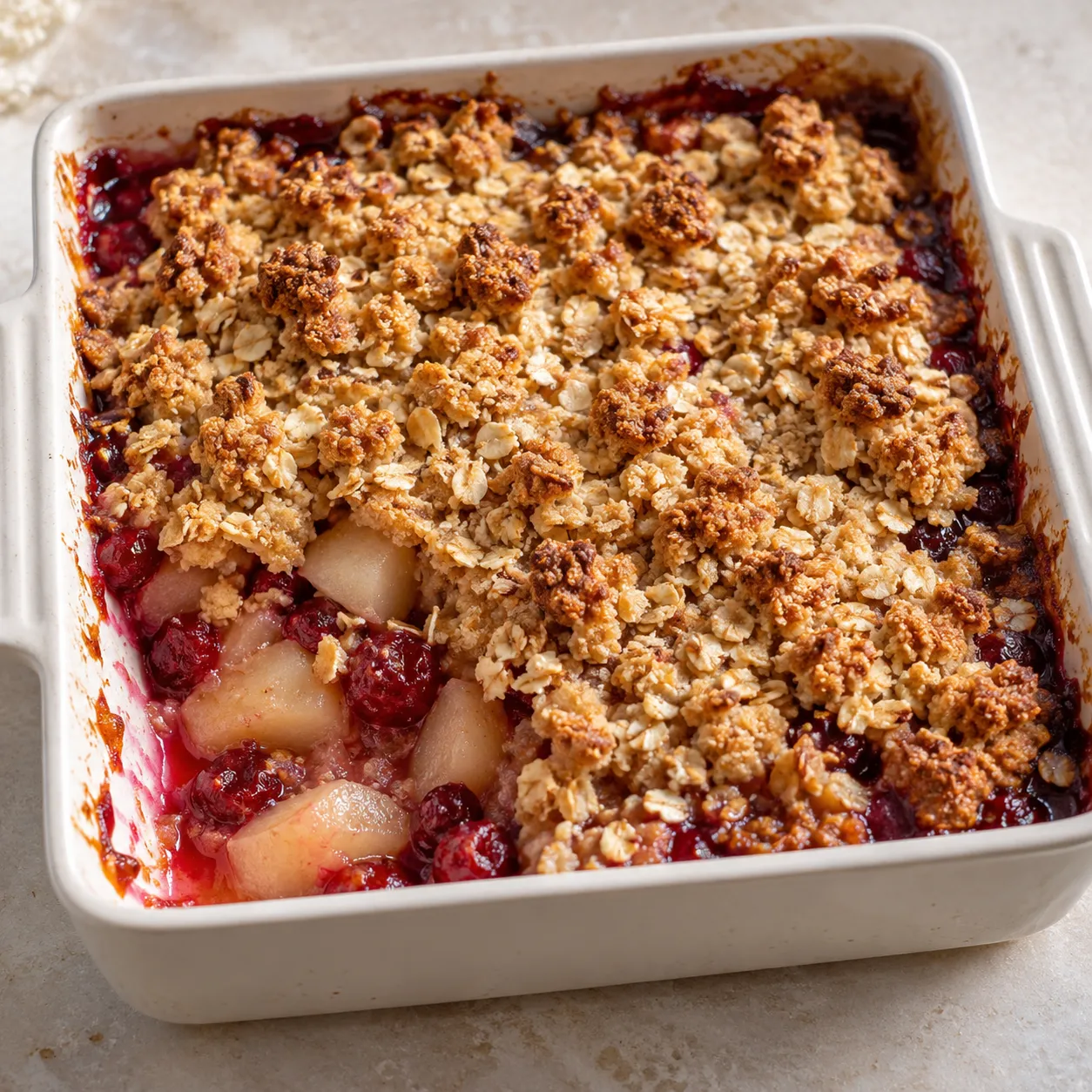 Pear Cranberry Oat Crumble