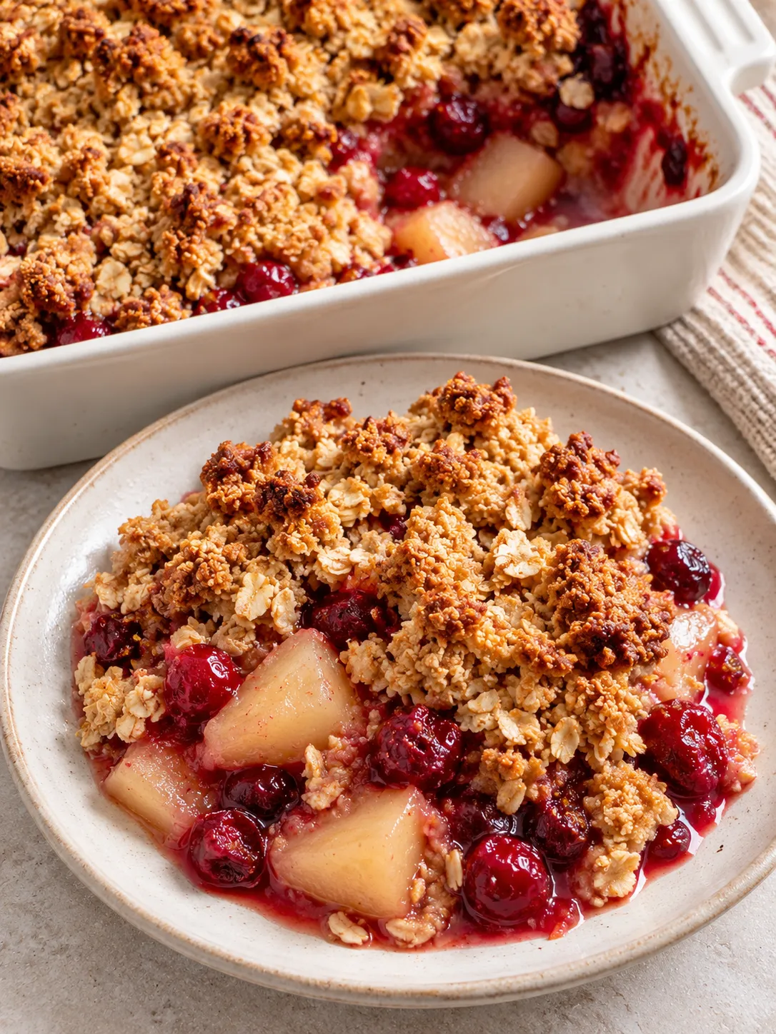 Pear Cranberry Oat Crumble