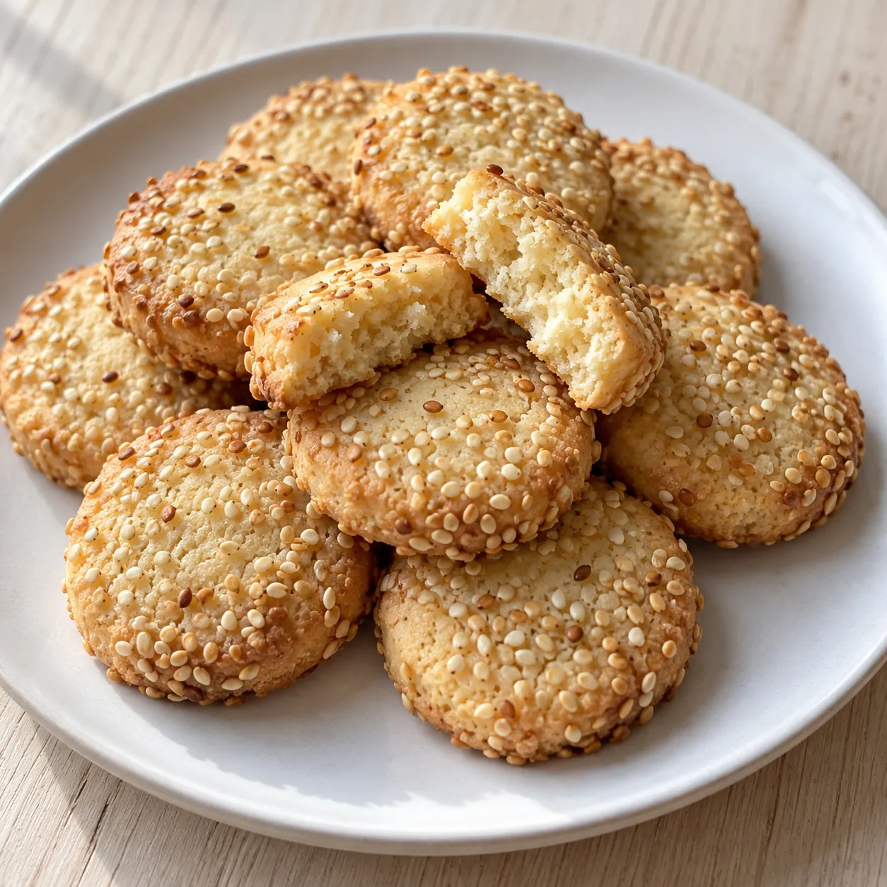 Honey Sesame Butter Cookies