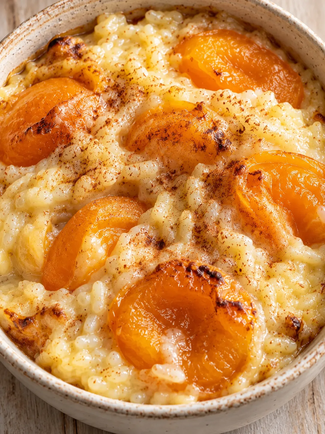 Apricot Vanilla Rice Pudding Bake
