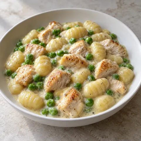 Creamy Chicken and Pea Gnocchi